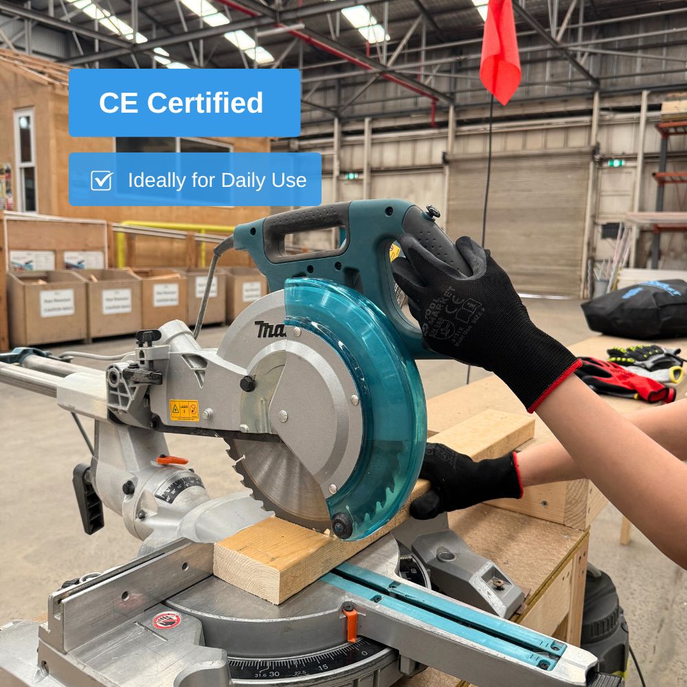 Black Foam Latex Coated Work Gloves