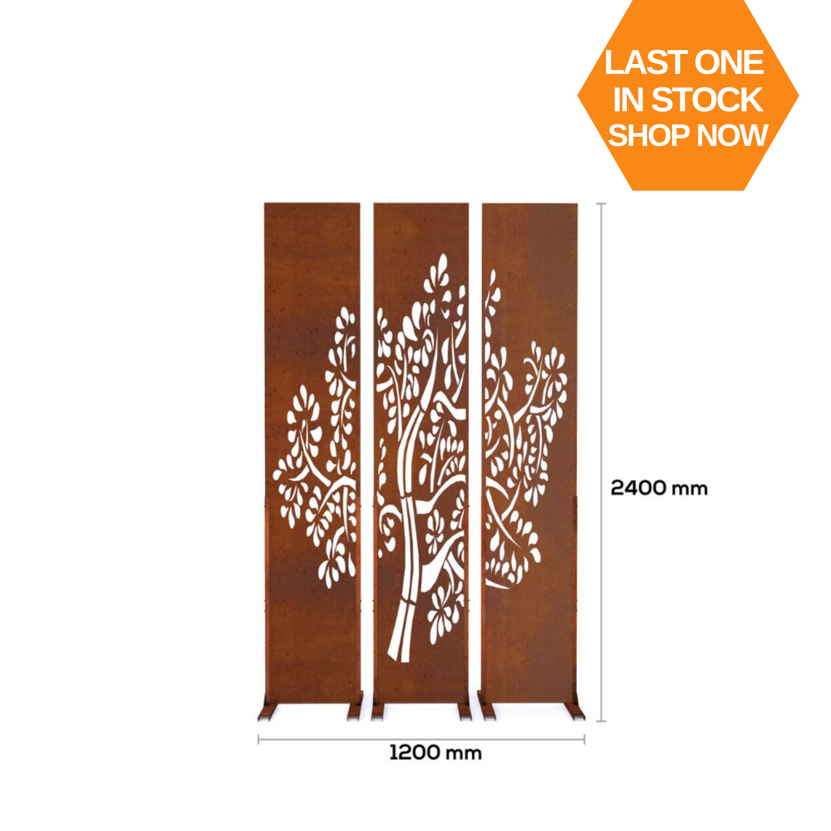 Corten Steel Dream Time Garden Screen Set - Last One In Stock - Tool Market 