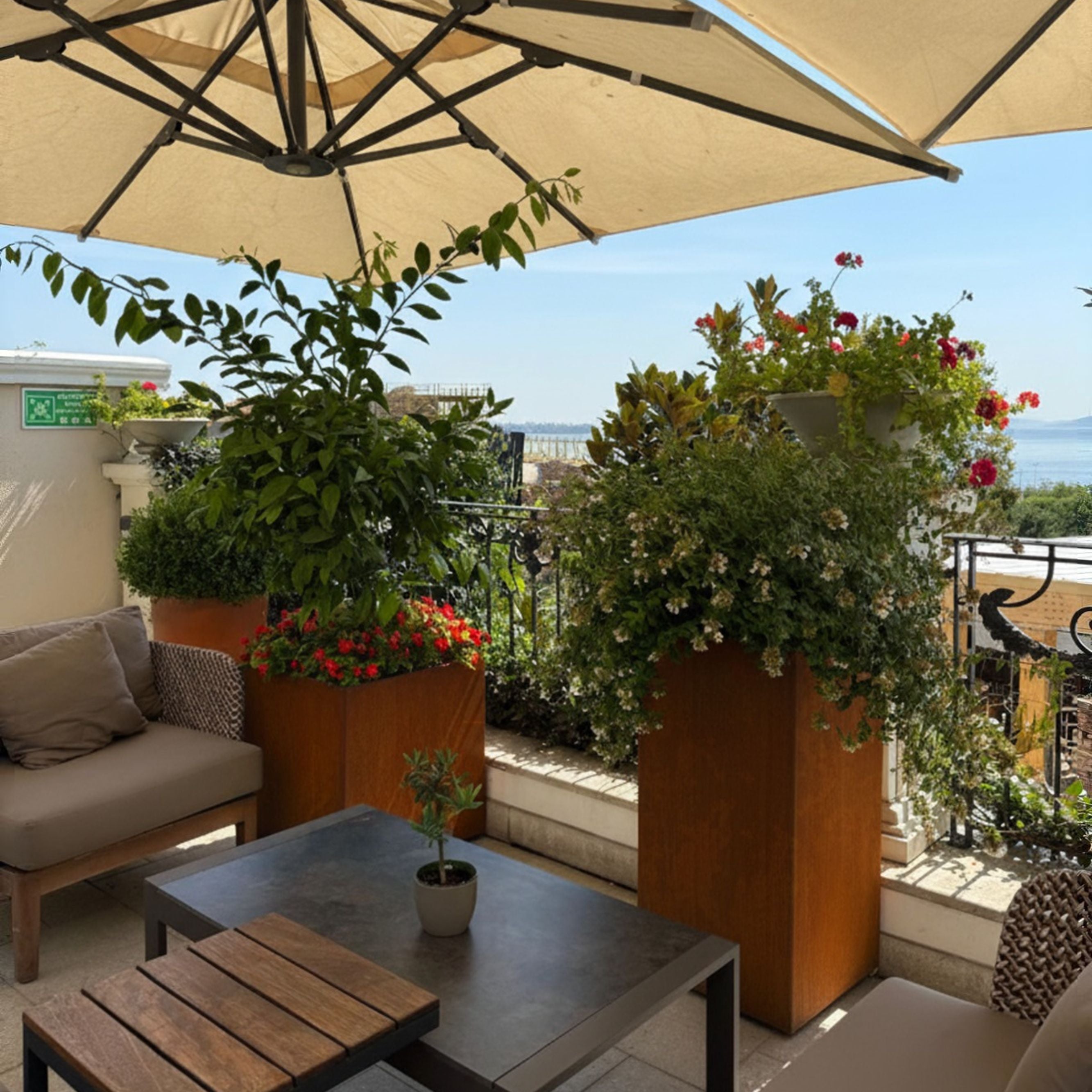 Corten Steel VitaSquare Classic Plant Pot