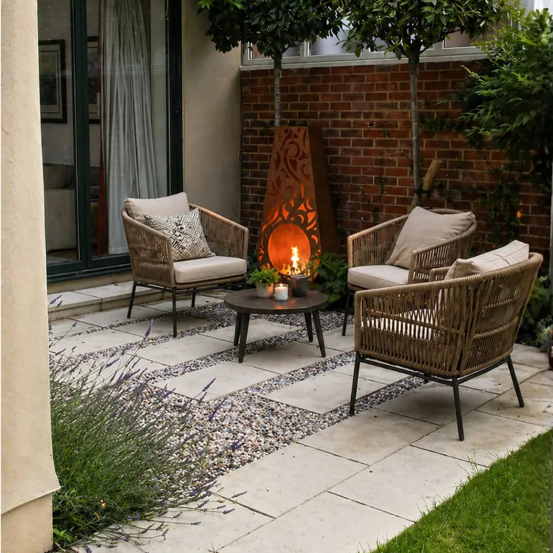 Corten Steel Aurora Fire Place Hover - Tool Market 
