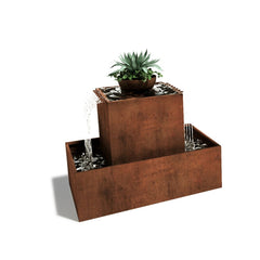 Corten Steel Babylon Garden Water Fountain - Tool Market 