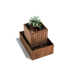 Corten Steel Babylon Garden Water Fountain - Tool Market
