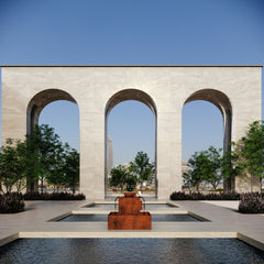 Corten Steel Babylon Garden Water Fountain