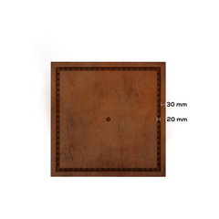 Corten Steel water feature's edge