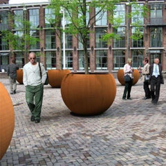 Corten Steel Botanic Bulbs Tree Planter - Tool Market 