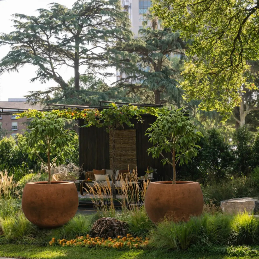 Corten Steel Botanic Bulbs Tree Planter - Tool Market 