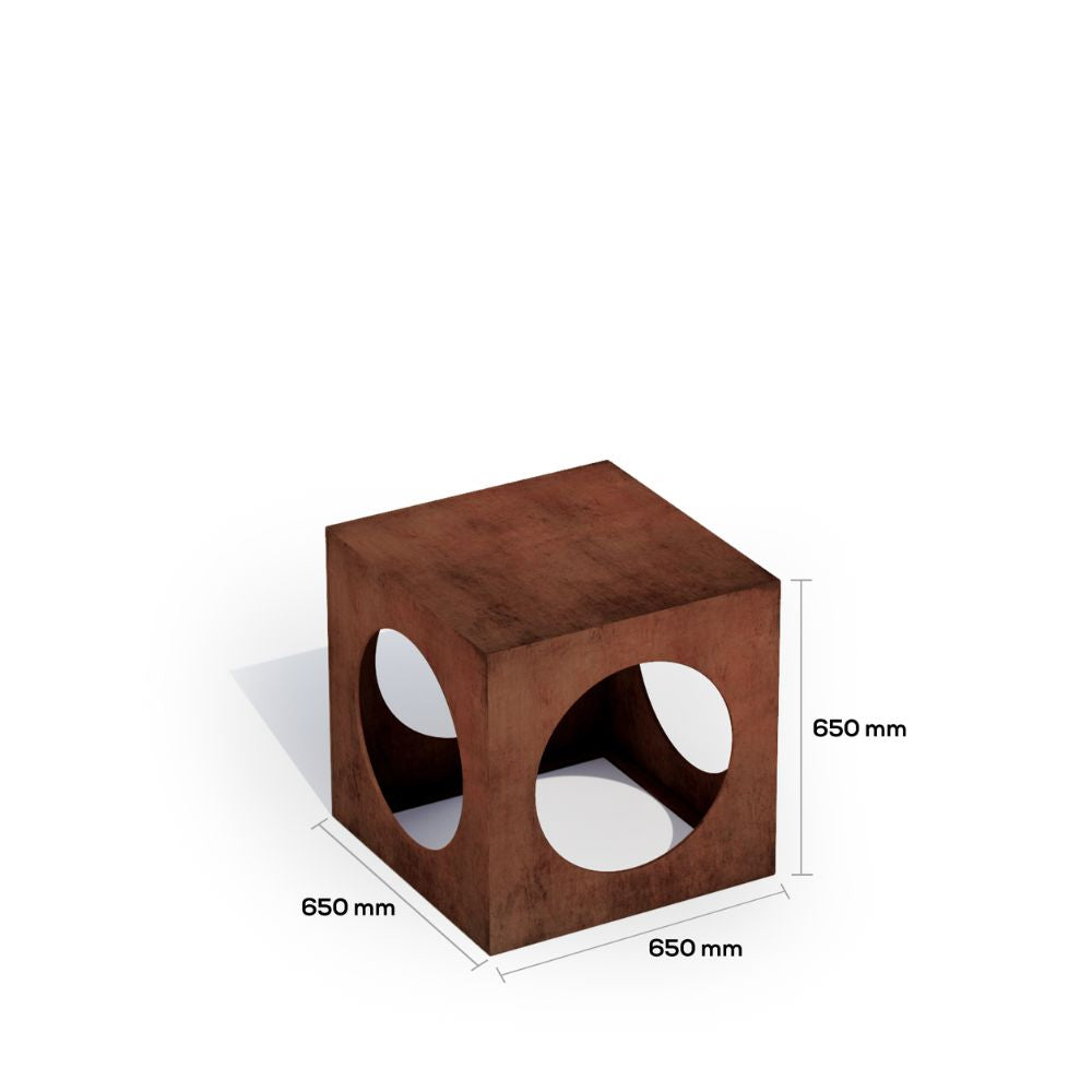 Corten Steel Bulushma Outdoor Cubic Table and Seats - Tool Market 