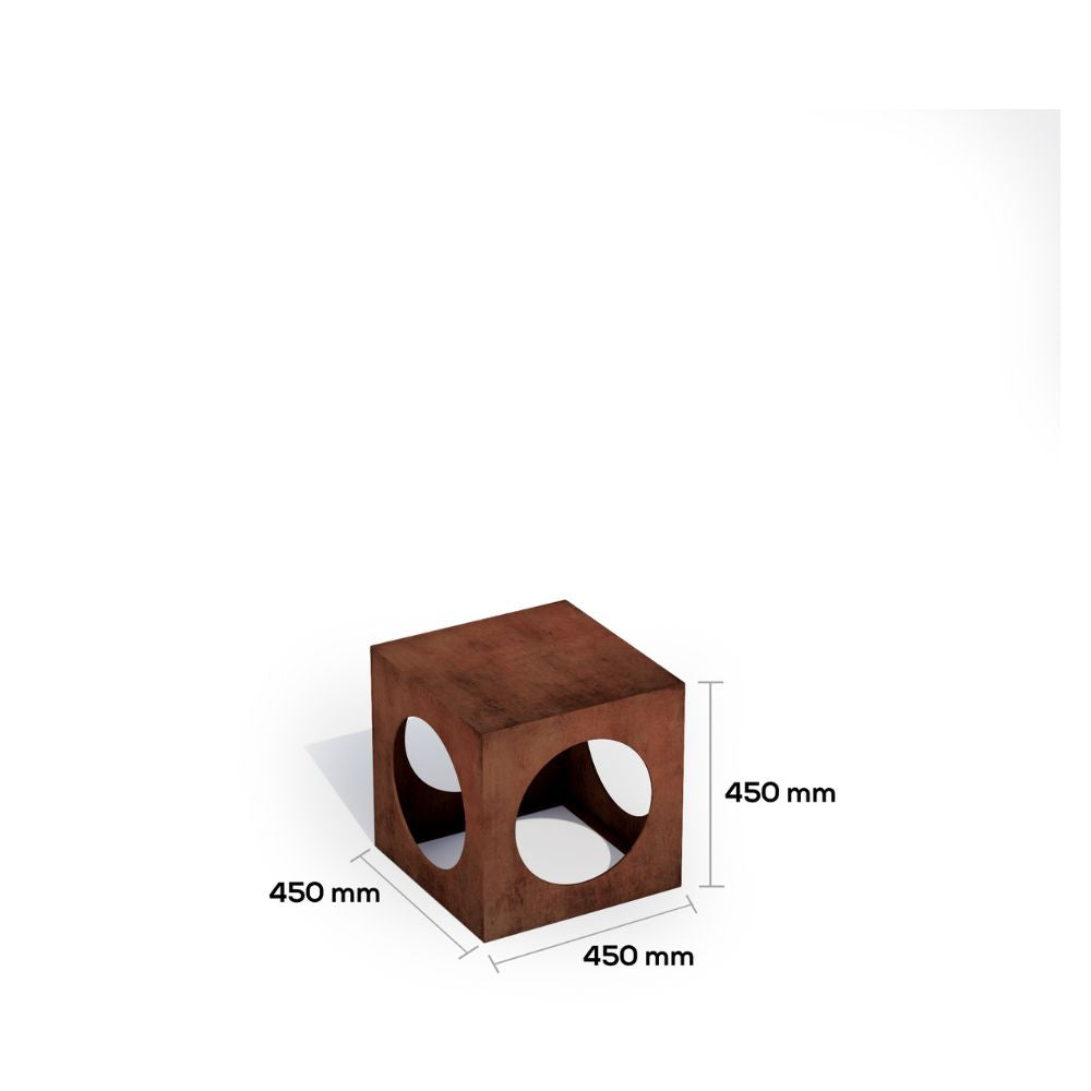 Corten Steel Bulushma Outdoor Cubic Table and Seats - Tool Market 