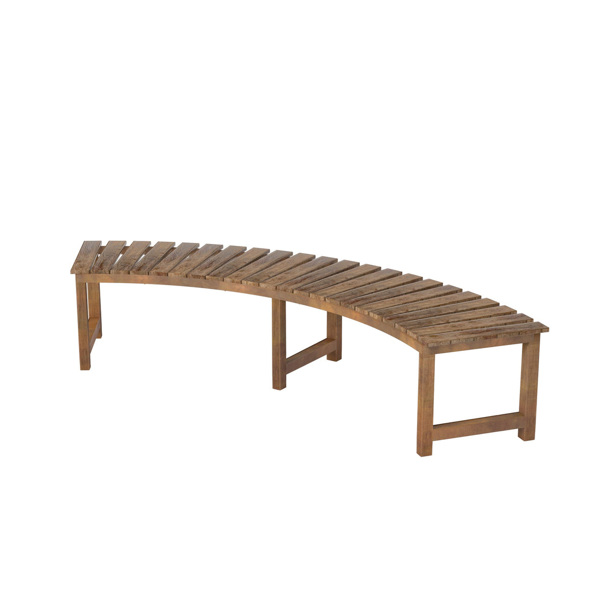 Corten Steel Bulushma Outdoor Curved Bench Seat - Tool Market 