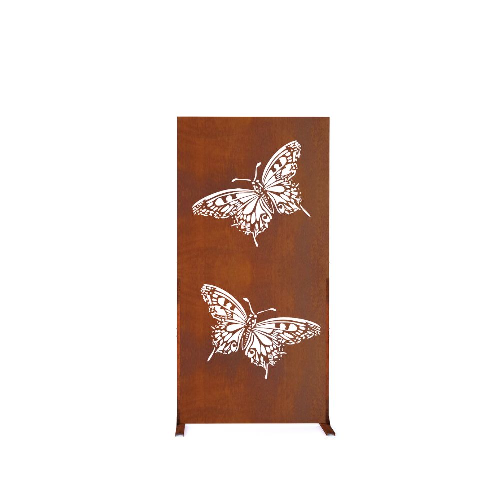Corten Steel Butterfly Garden Screen - Tool Market 