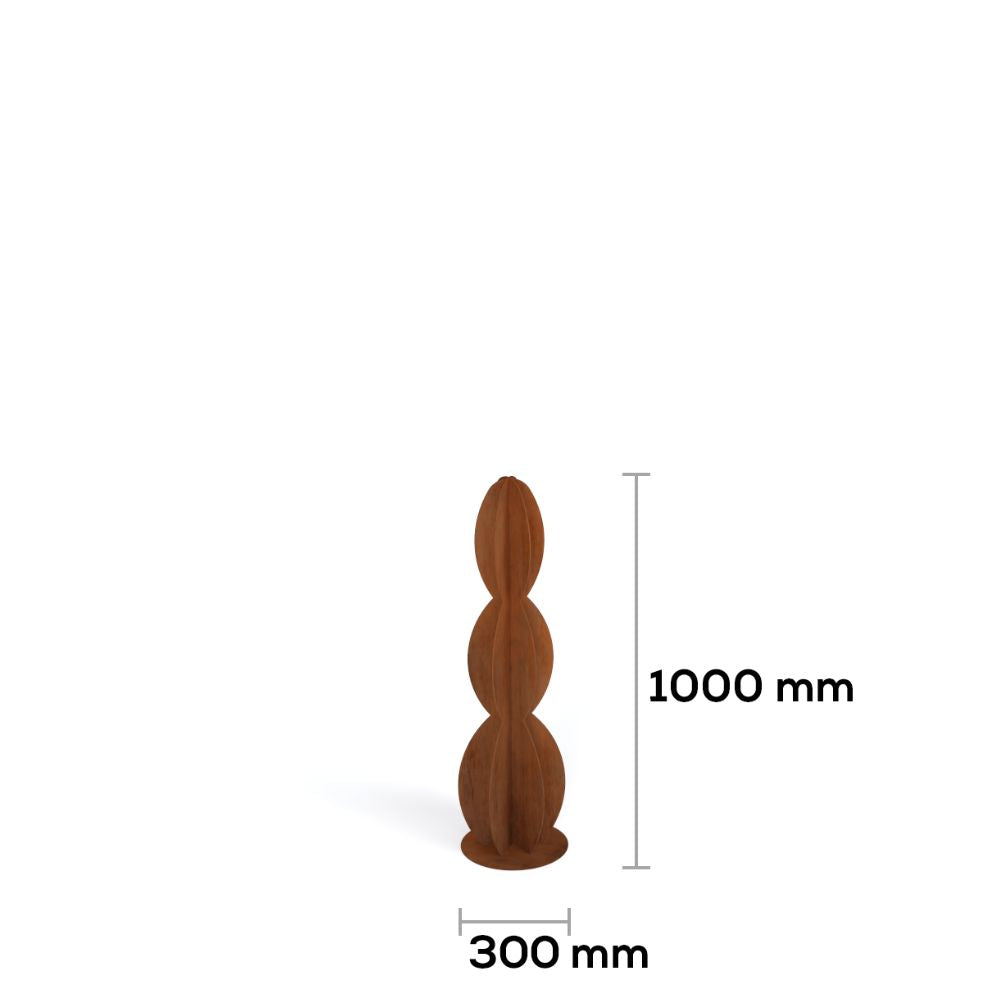 Corten Steel Cactus Sculpture Set - Tool Market 