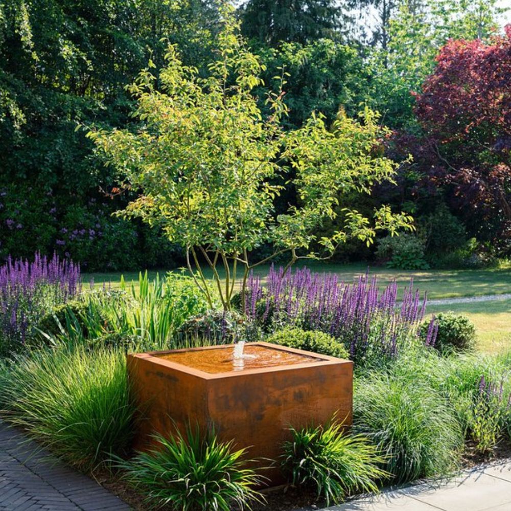 Corten Steel Cubic Water Fountain - Tool Market 