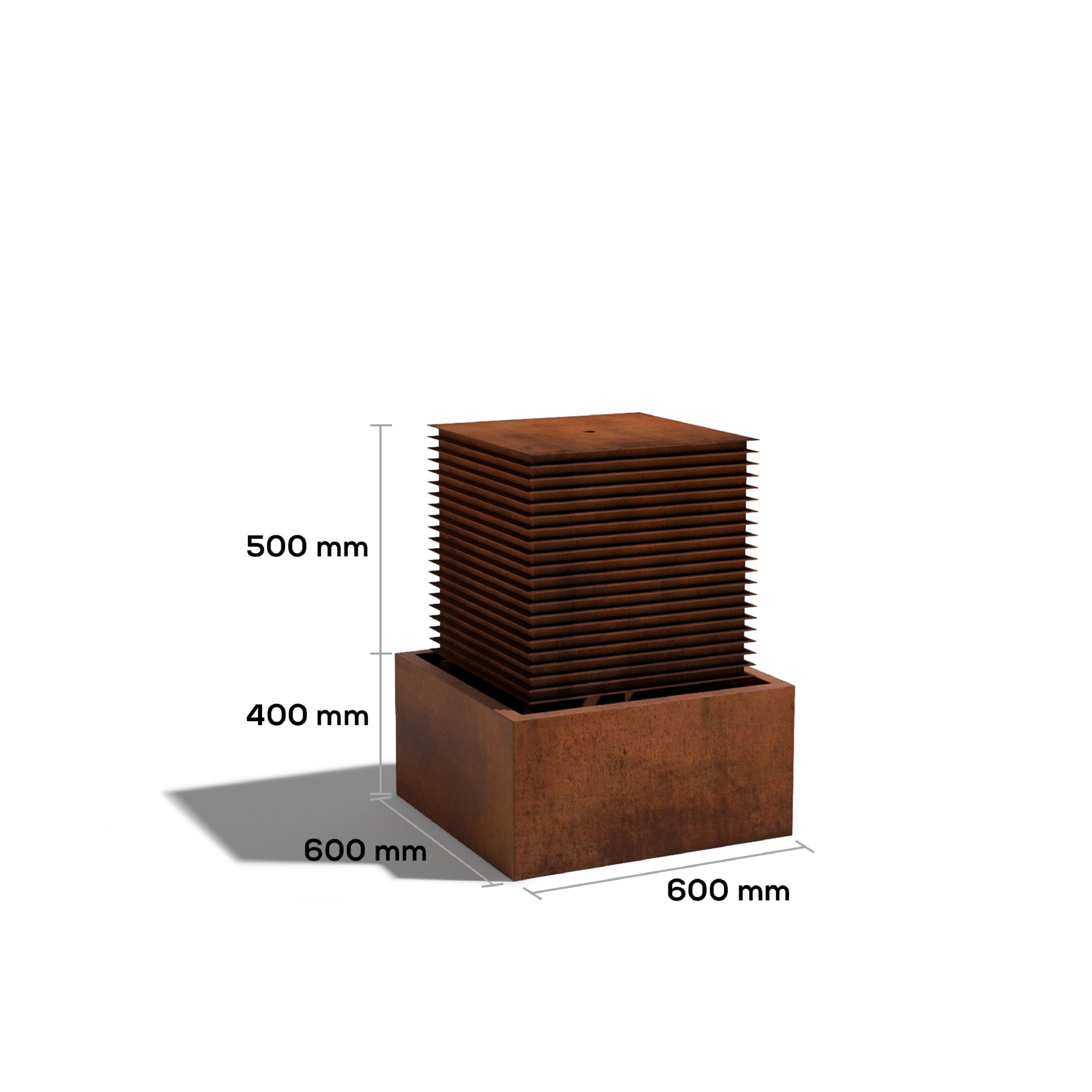 Corten Steel Davy Water Fountain