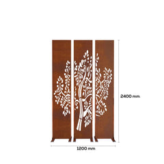 Corten Steel Dream Time Garden Screen Set - Tool Market 