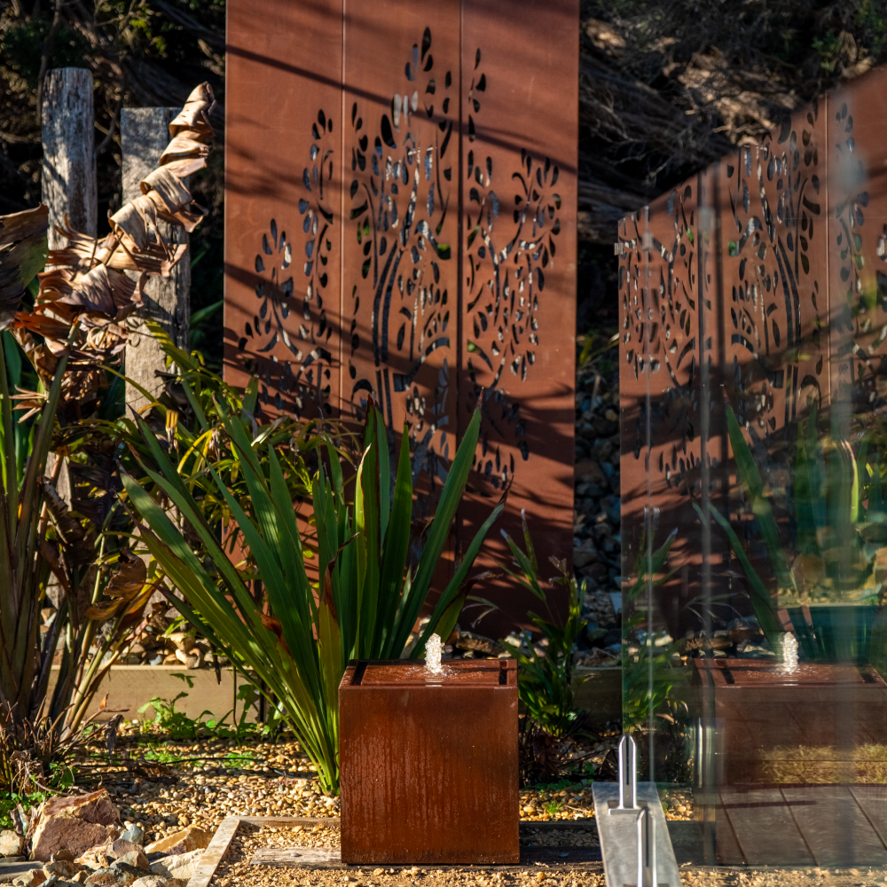 Corten Steel Dream Time Garden Screen Set