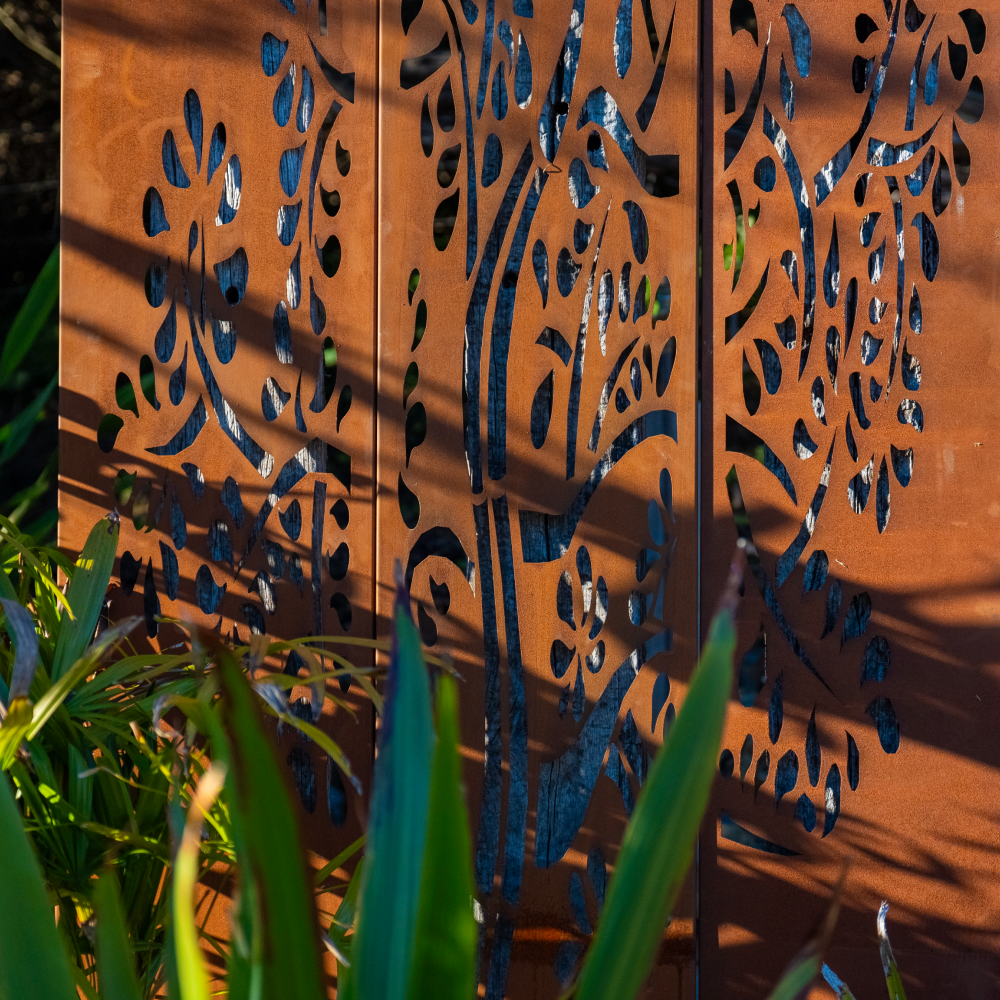 Corten Steel Dream Time Garden Screen Set