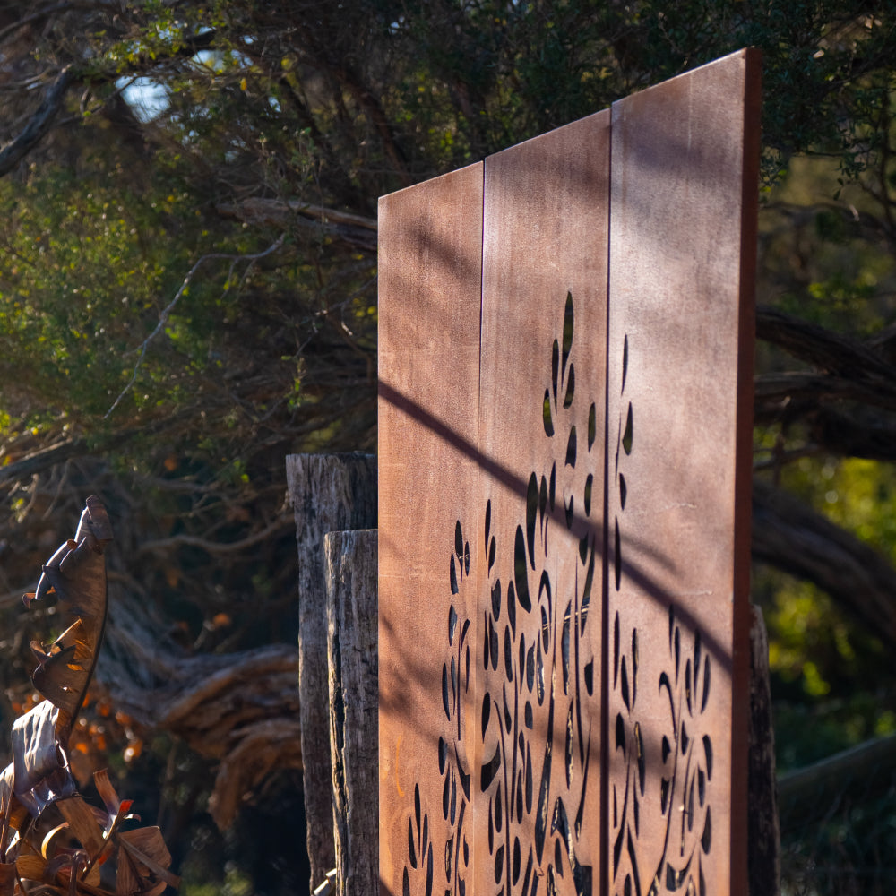 Corten Steel Dream Time Garden Screen Set