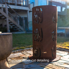 Corten Steel Ember Vault Fire Place