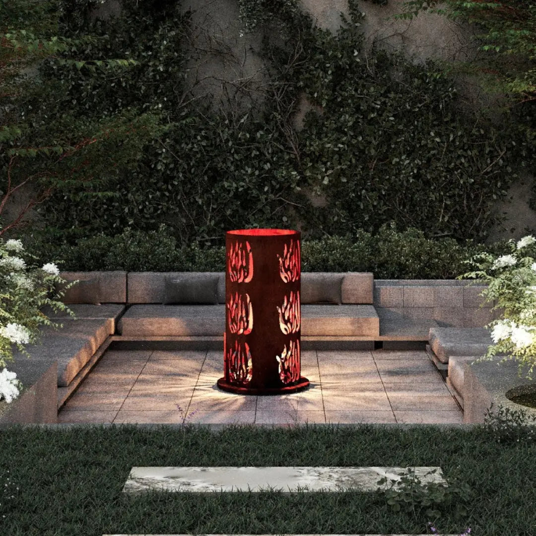 Corten Steel Ember Vault Fire Place Hover - Tool Market 