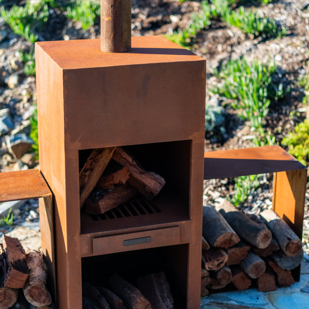 Corten Steel Heat Haven Fire Place