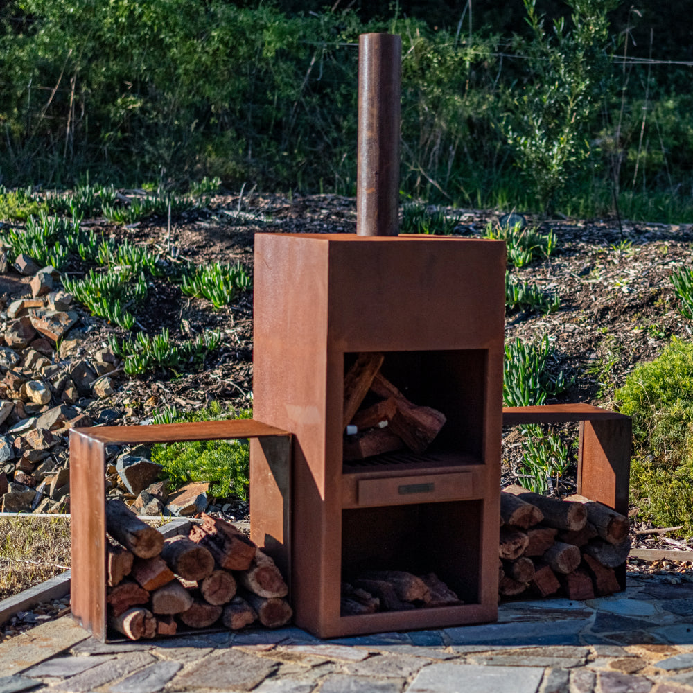 Corten Steel Haven Wood Box - Tool Market 