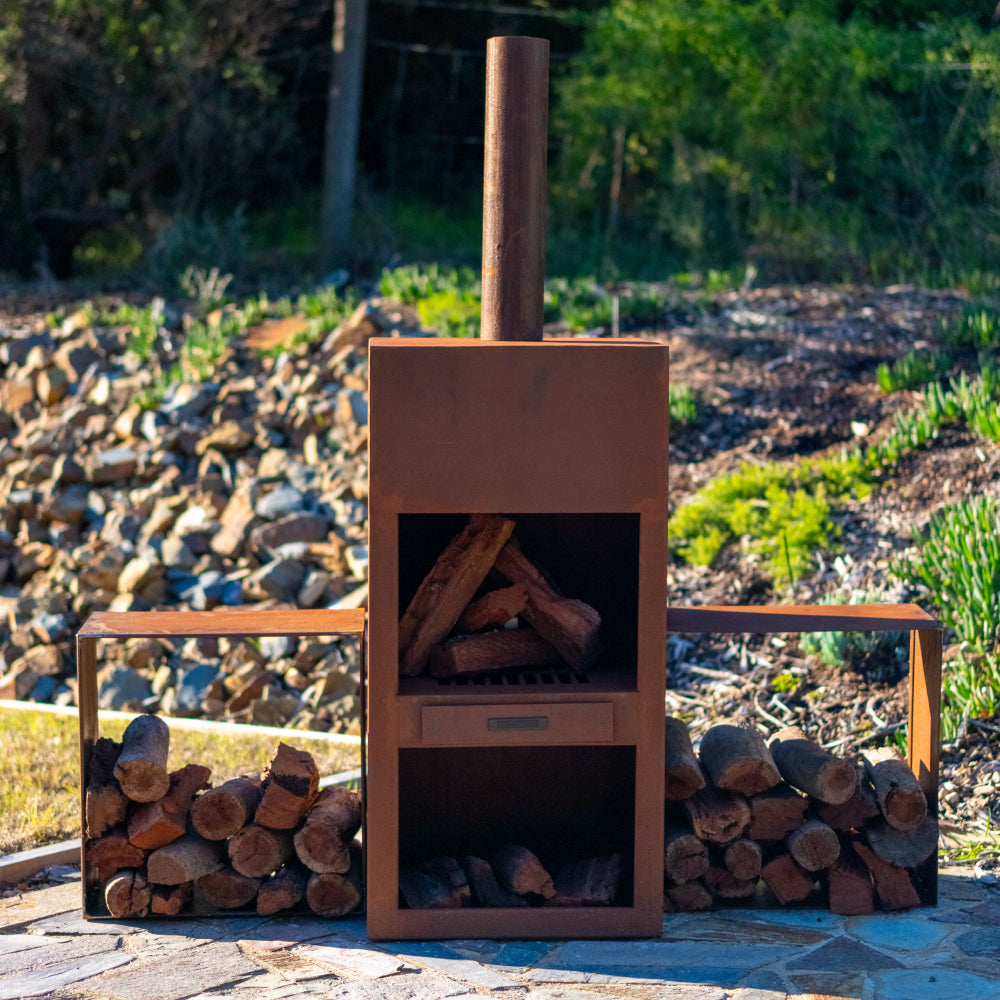 Corten Steel Haven Wood Box - Tool Market 