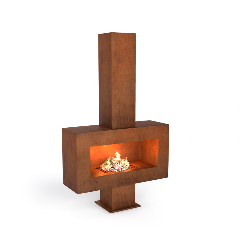 Corten Steel Grand Hearth Fire Place - Tool Market 