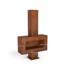 Corten Steel Grand Hearth Fire Place - Tool Market 