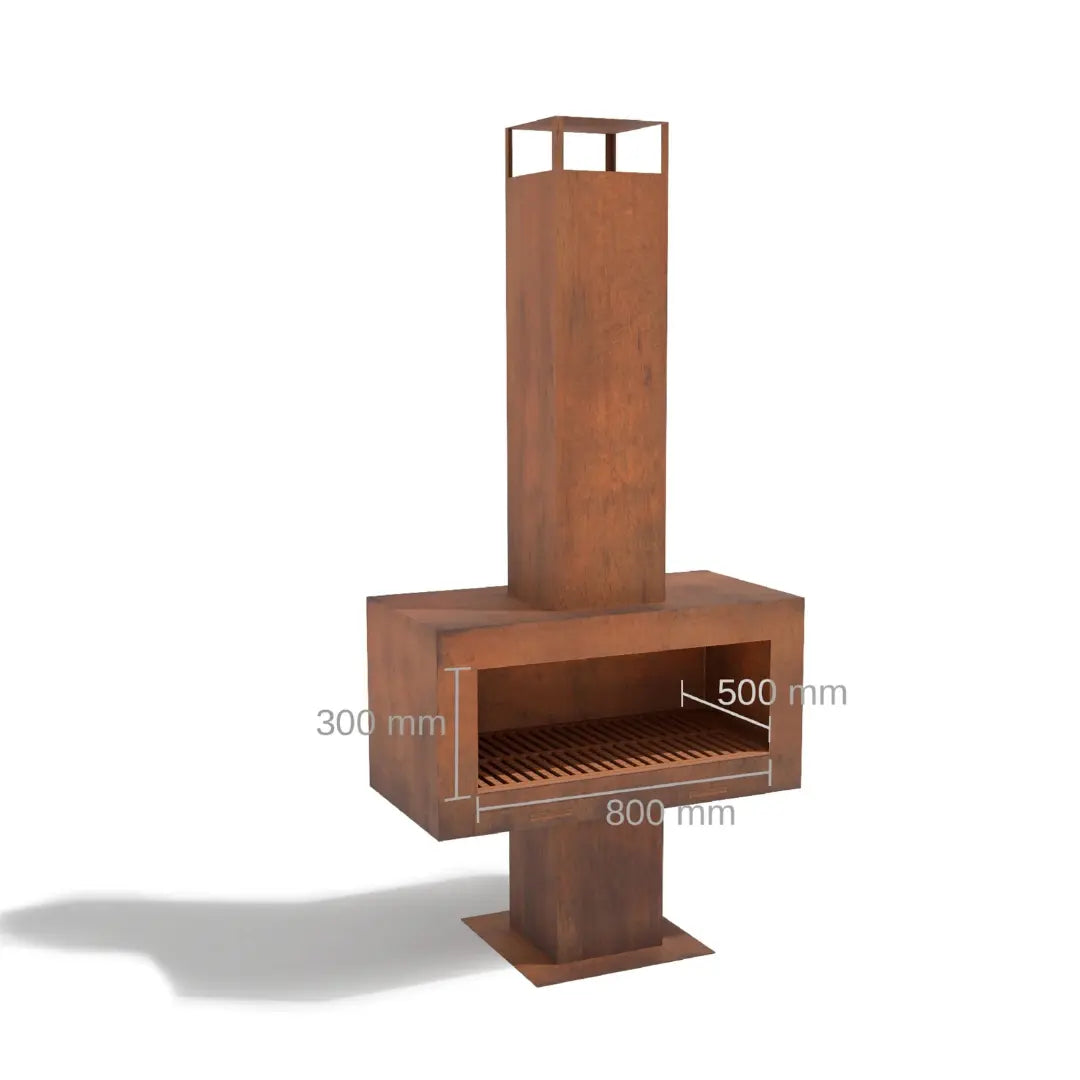 Corten Steel Grand Hearth Fire Place - Tool Market 