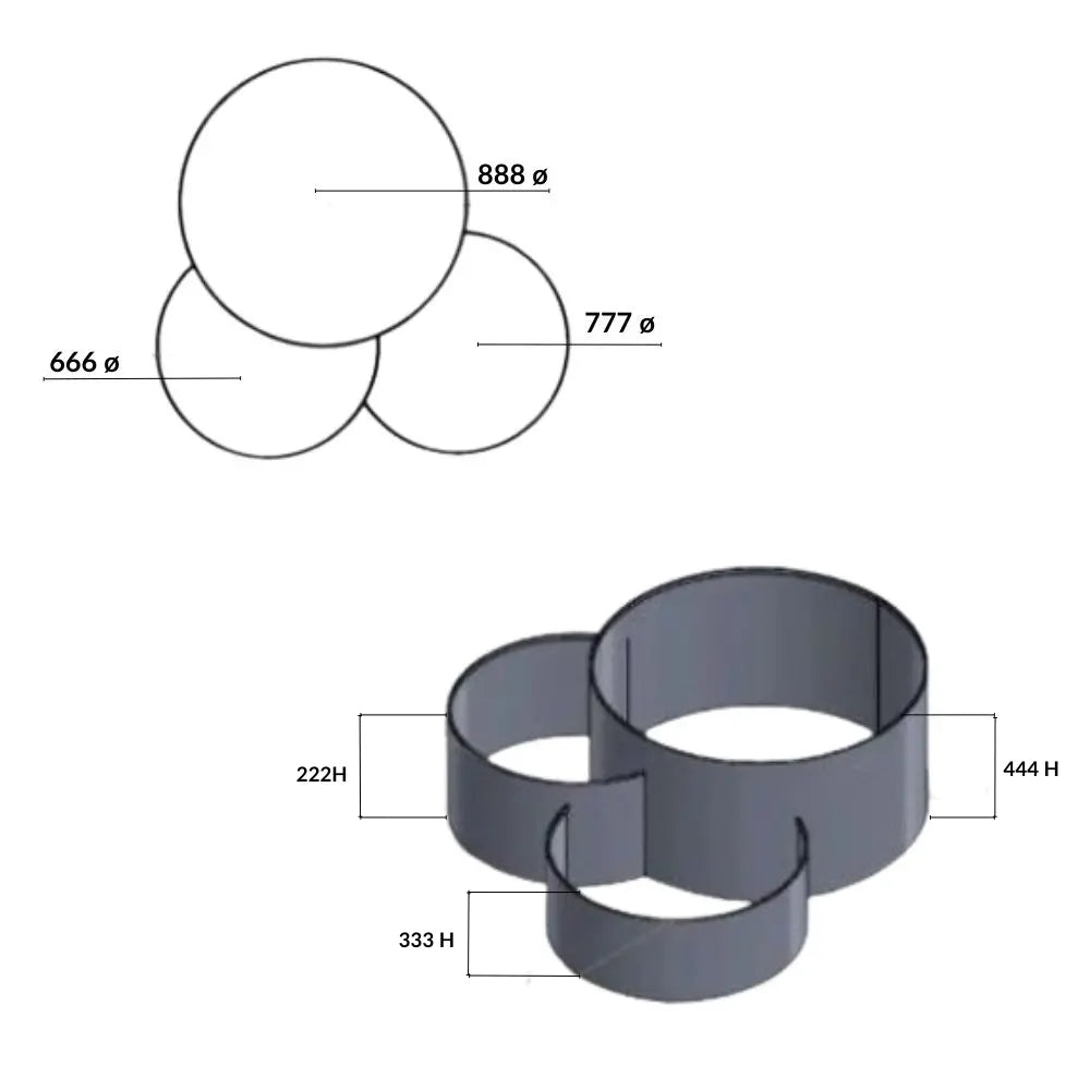 MEASUREMENT/Corten Steel Grove Planter - Tool Market 