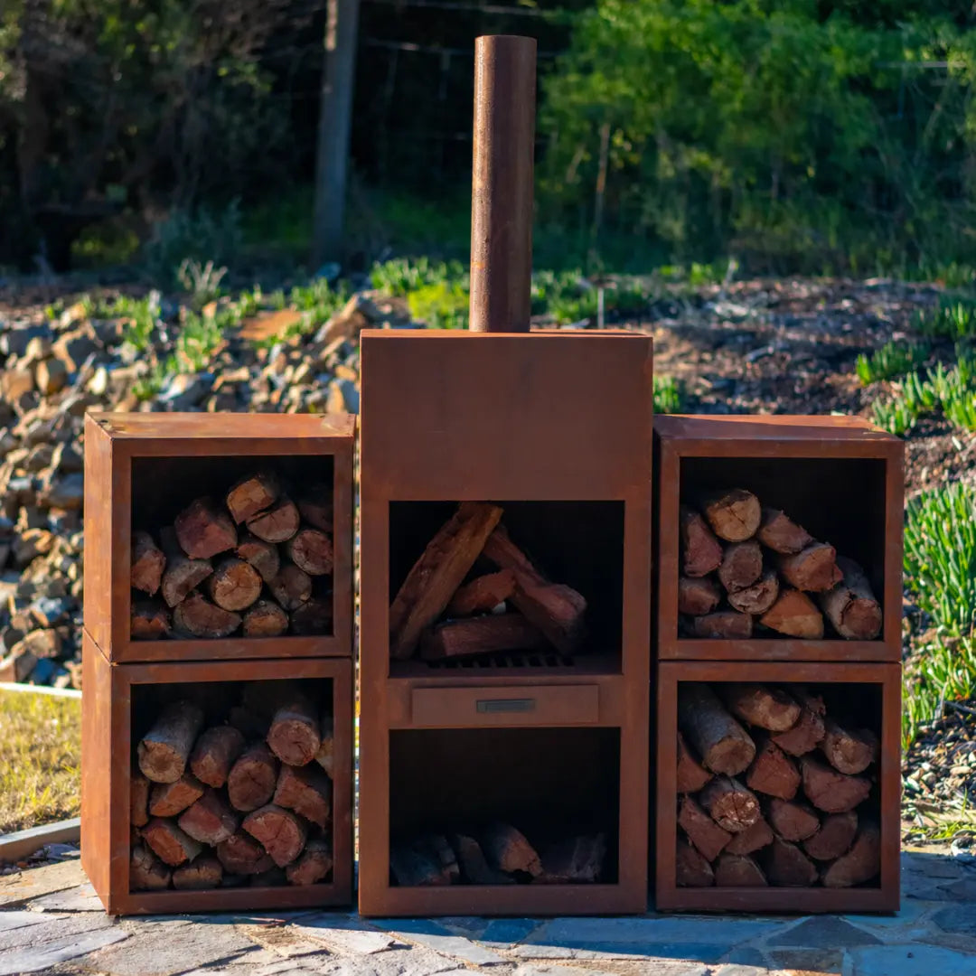Corten Steel Haven Wood Box - Tool Market 
