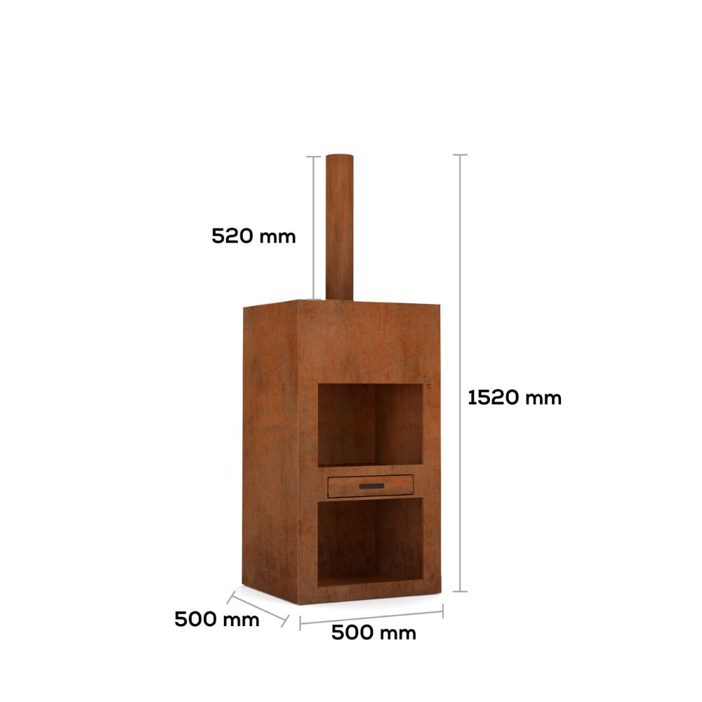 Corten Steel Heat Haven Fire Place - Tool Market 