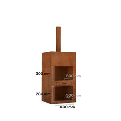 Corten Steel Heat Haven Fire Place - Tool Market 