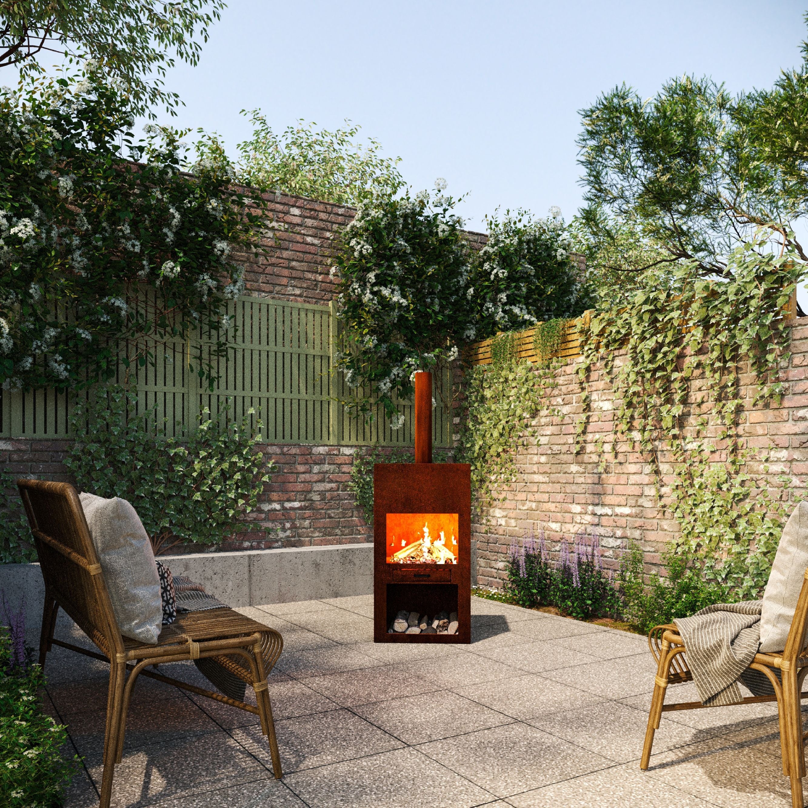 Outdoor Mac Landscape Heat Haven Fireplace