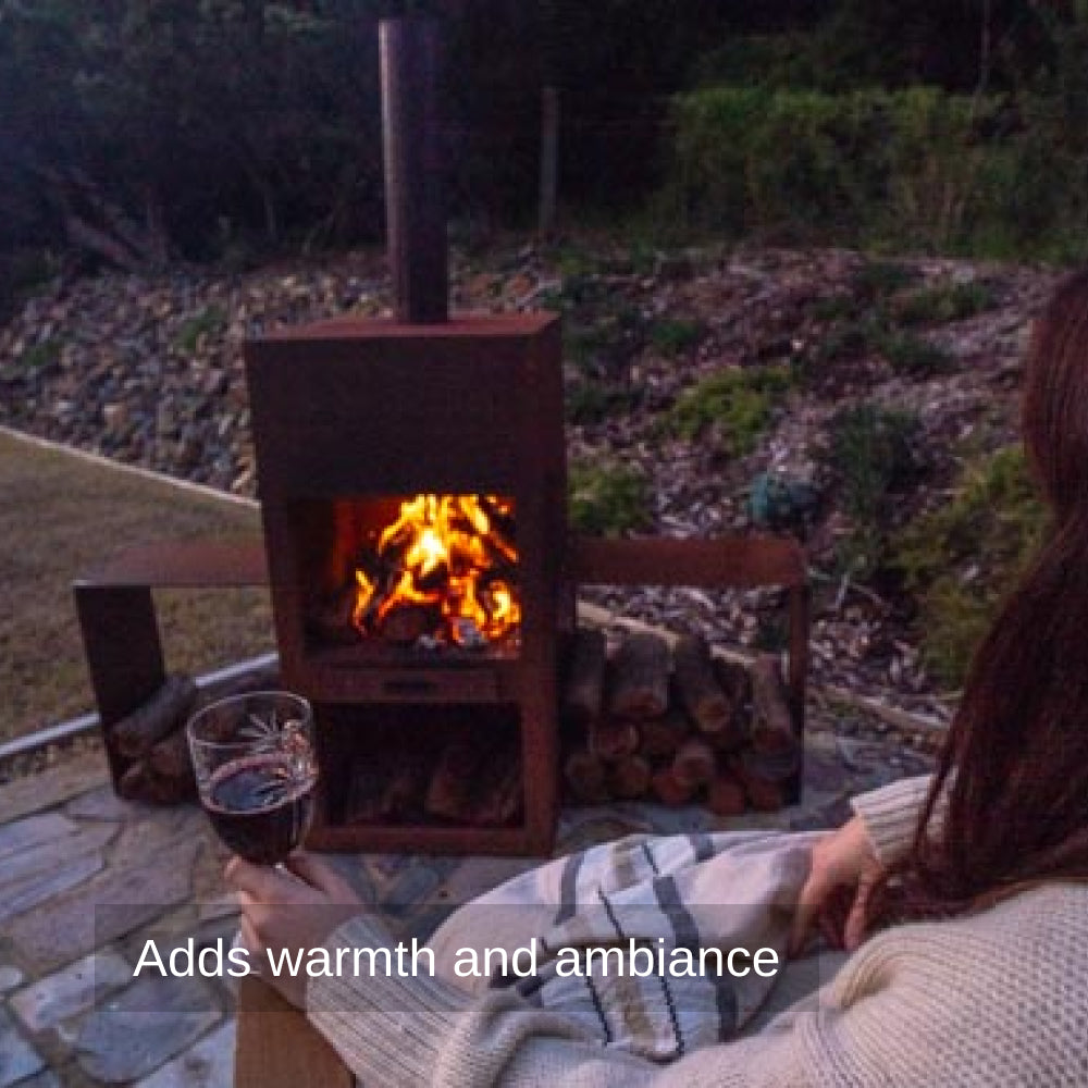 Corten Steel Heat Haven Fire Place