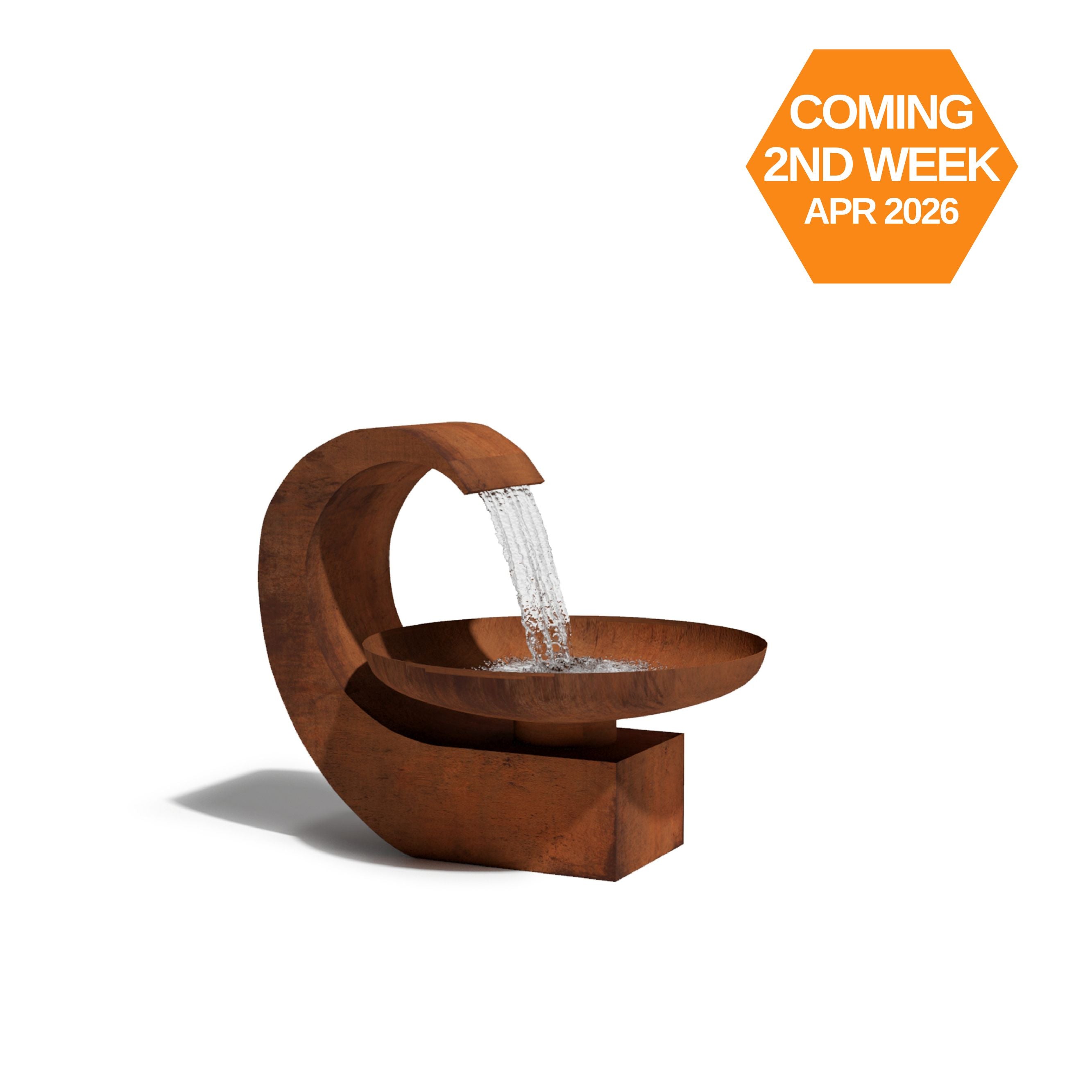 Corten Steel Neptune Water Fountain - Tool Market 