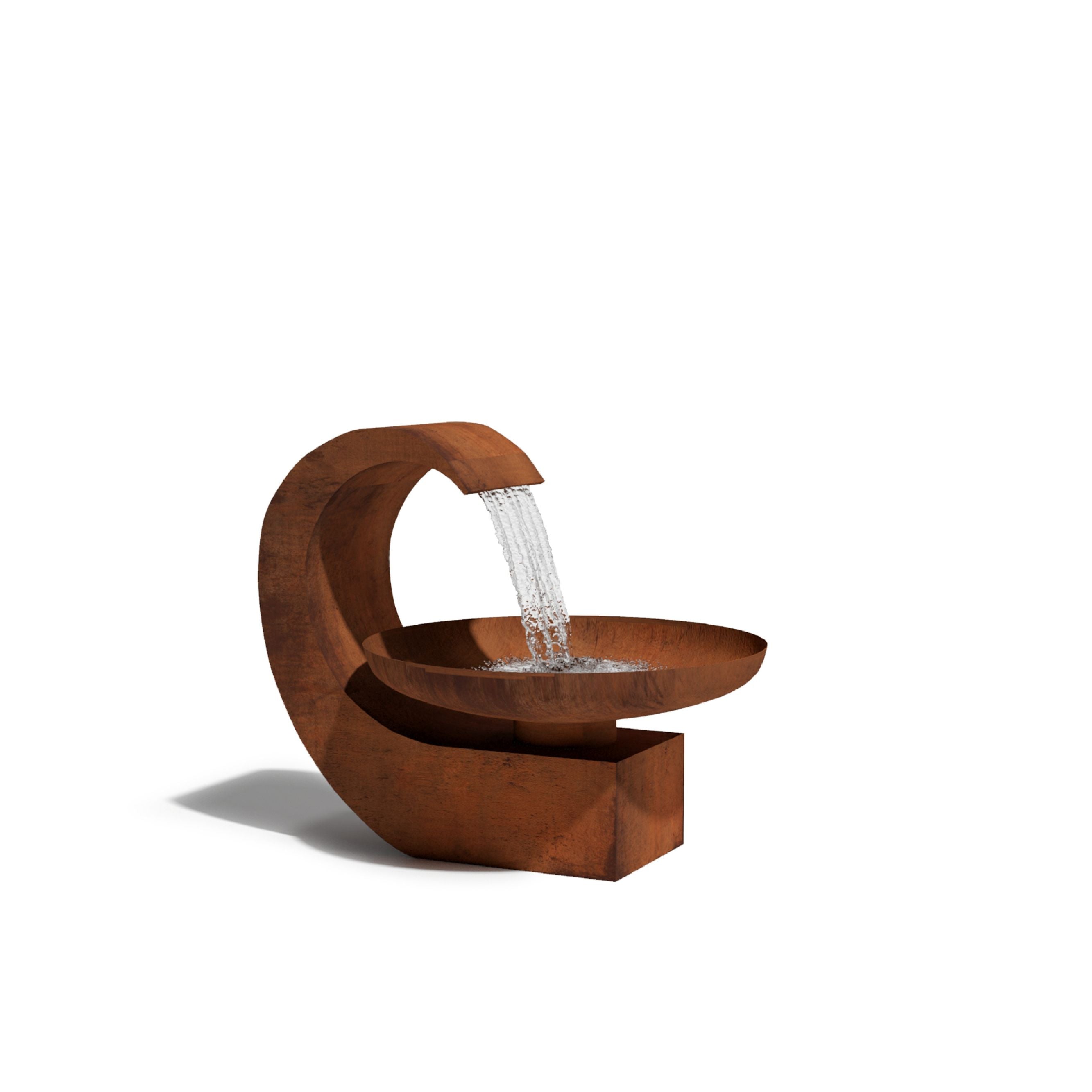 Corten Steel Neptune Water Fountain - Troya Living 