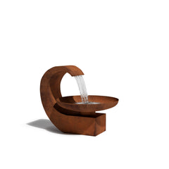 Corten Steel Neptune Water Fountain - Troya Living 