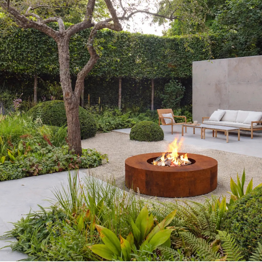 Corten Steel Nexus Fire Place Hover - Tool Market 