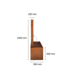 Corten Steel Panda Falls Water Fountain - Tool Market 