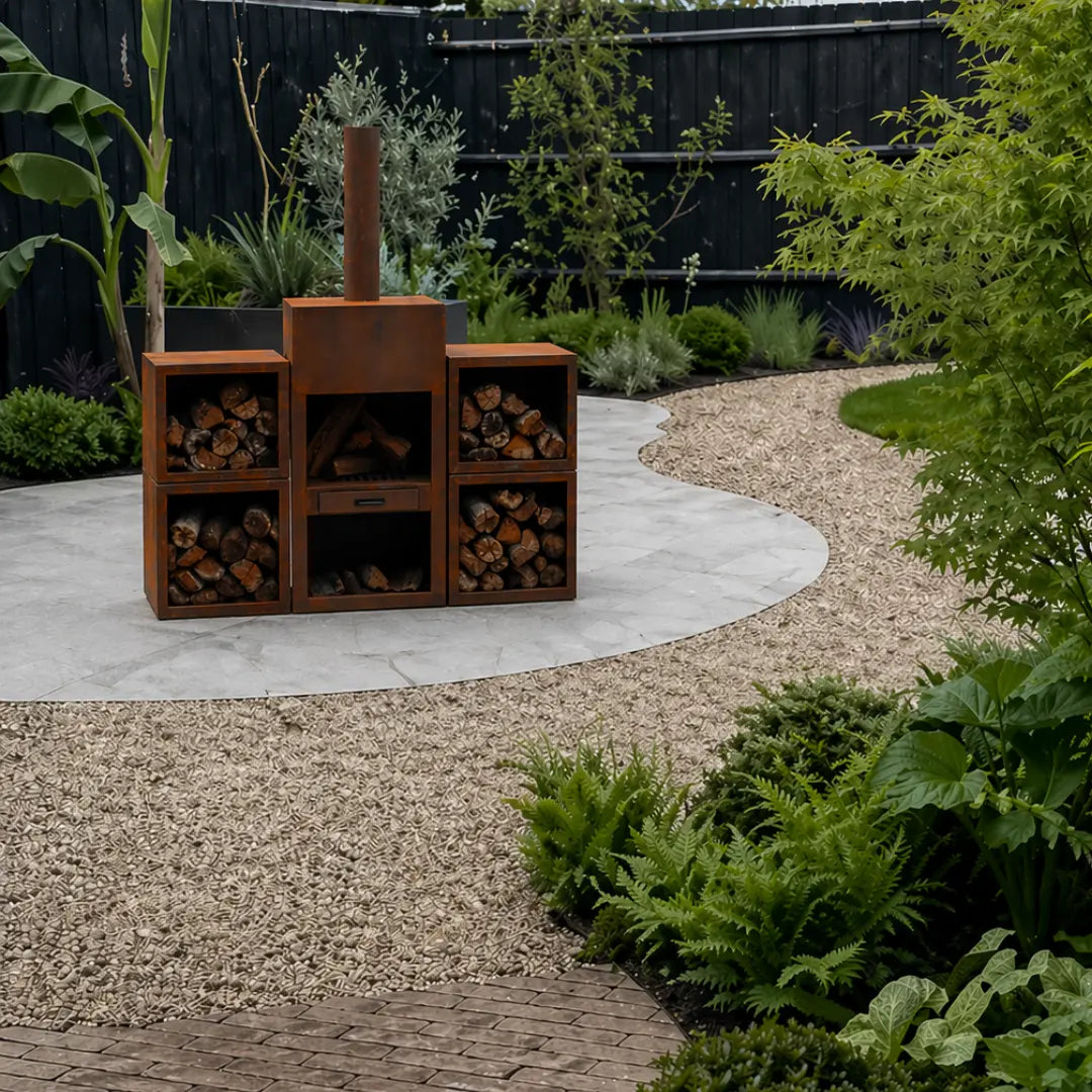 Corten Steel Heat Haven Fire Place