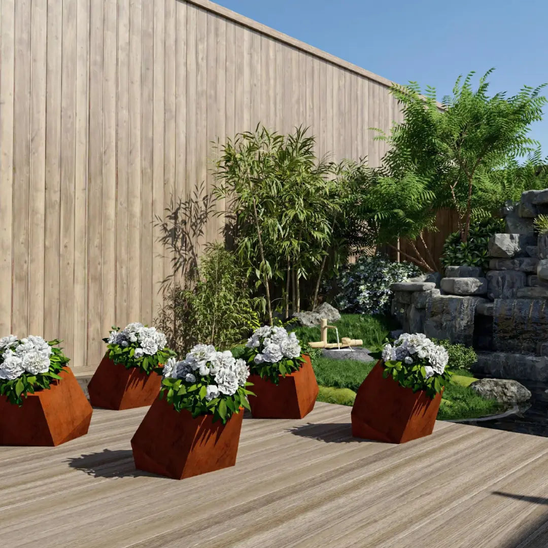 Corten Steel Pentagon Planter Pot – Tool Market