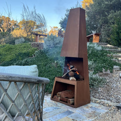 Corten Steel Pinnacle Fire Place - Tool Market 