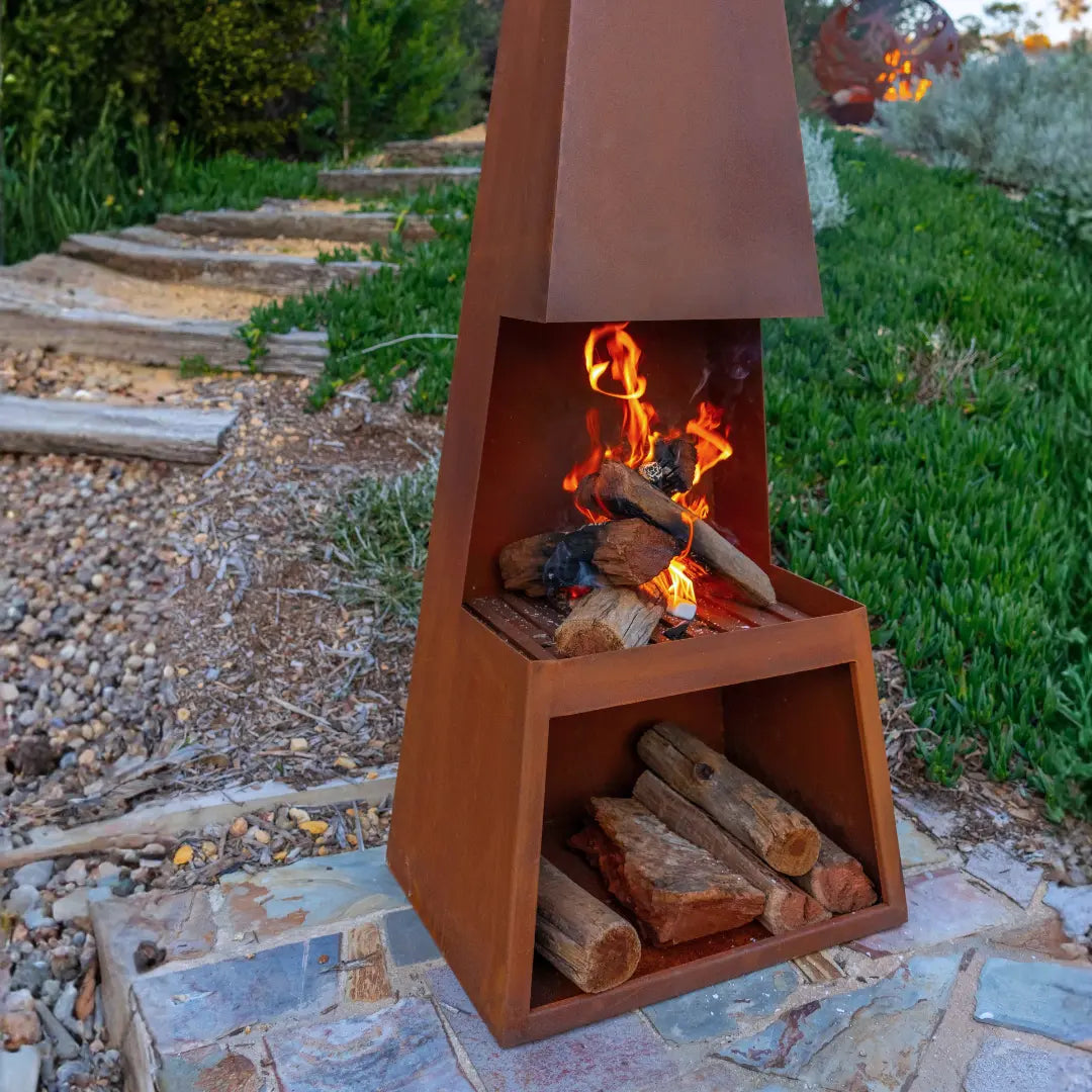Corten Steel Pinnacle Fire Place - Tool Market 