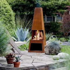 Corten Steel Pinnacle Fire Place - Tool Market 