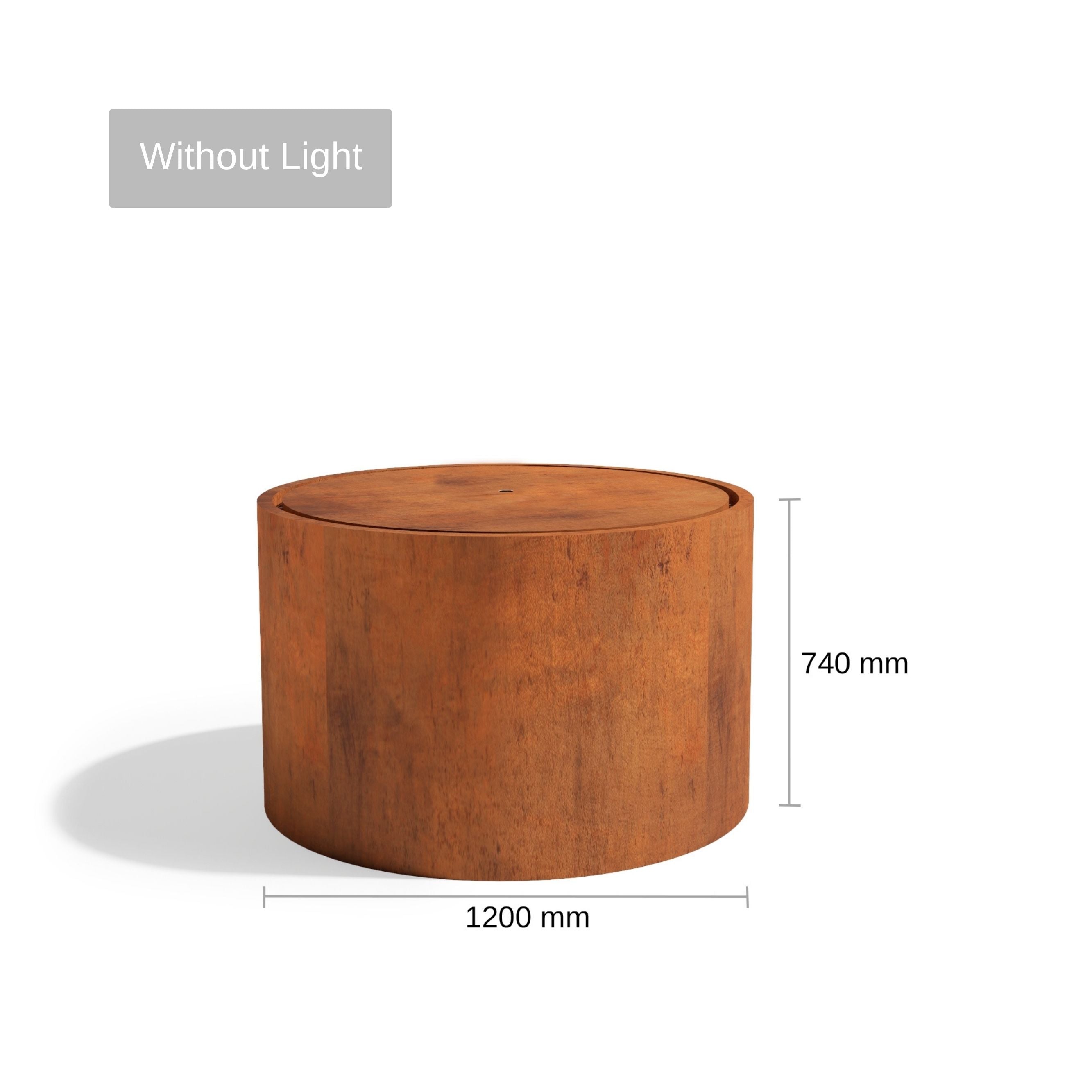 Corten Steel Rita Round Narrow Water Fountain - Tool Market 