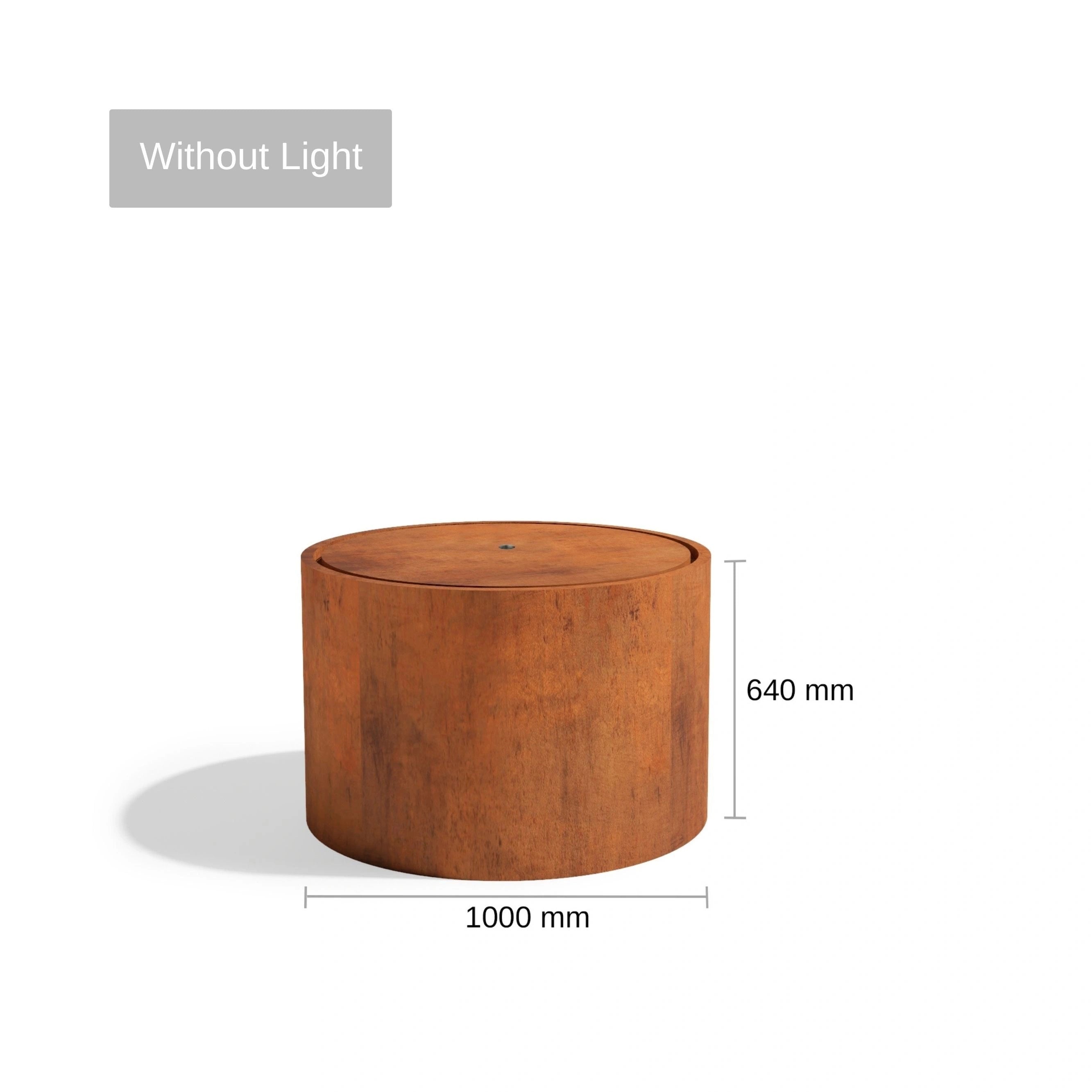 Corten Steel Rita Round Narrow Water Fountain - Tool Market 