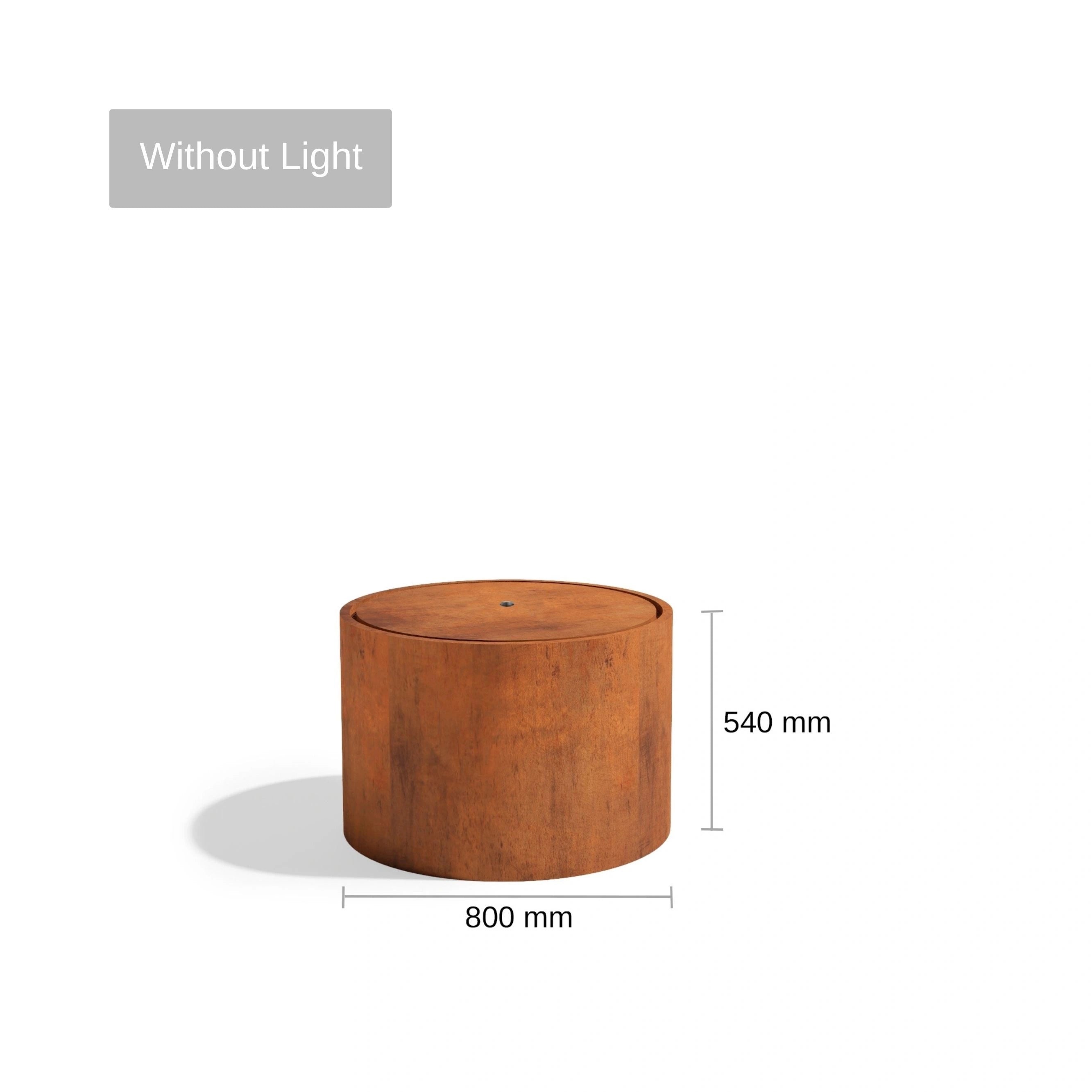 Corten Steel Rita Round Narrow Water Fountain - Tool Market 