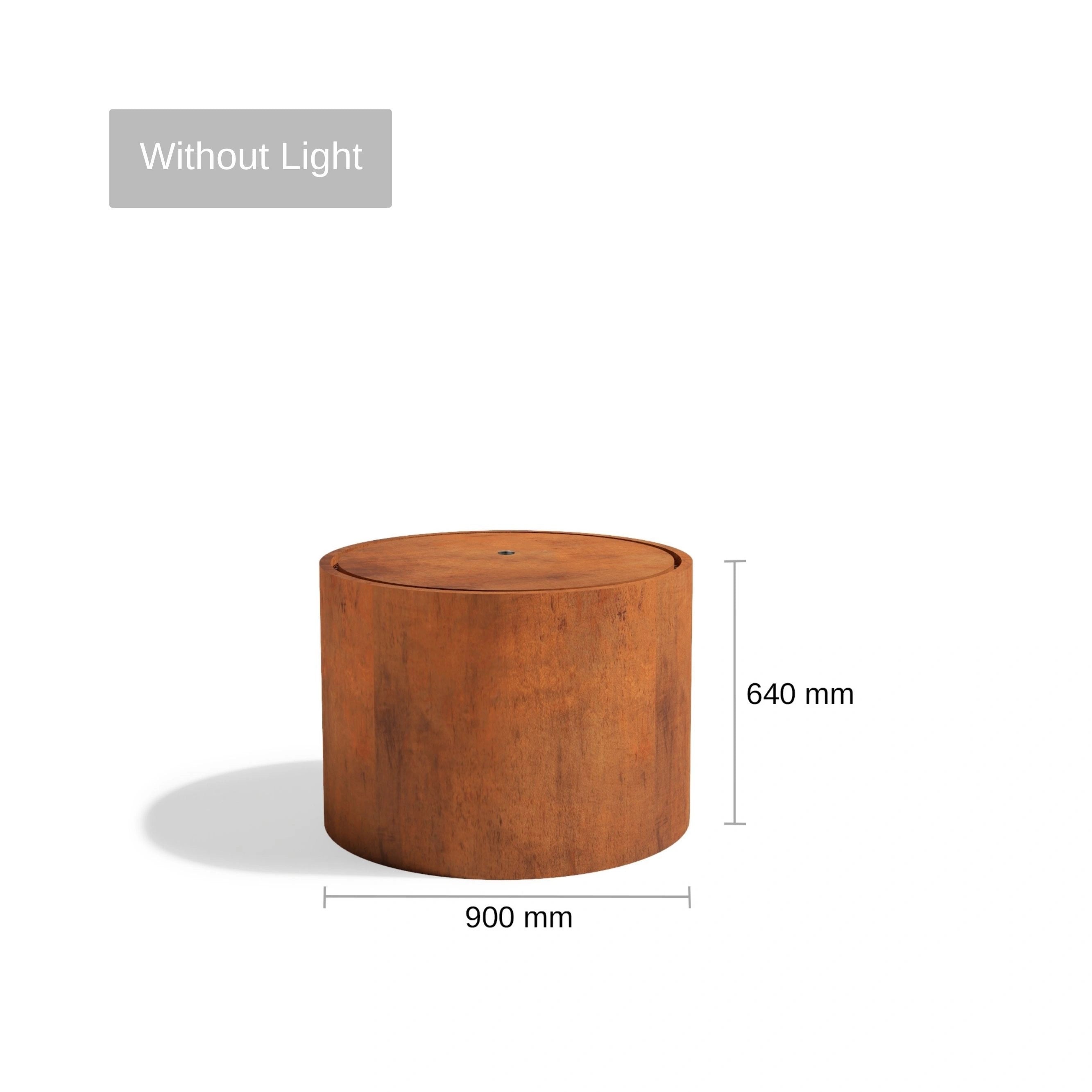 Corten Steel Rita Round Narrow Water Fountain - Tool Market 