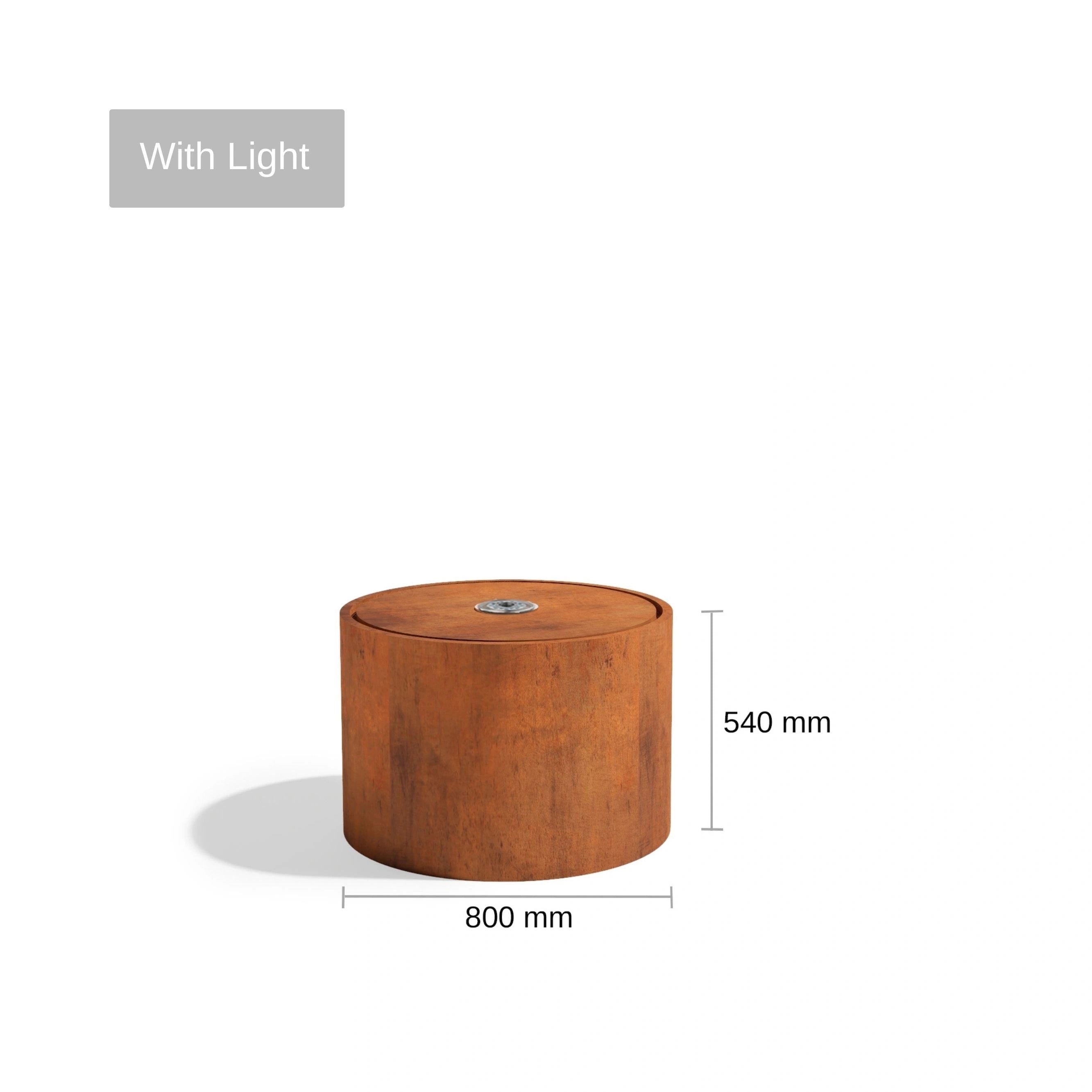 Corten Steel Rita Round Narrow Water Fountain - Tool Market 